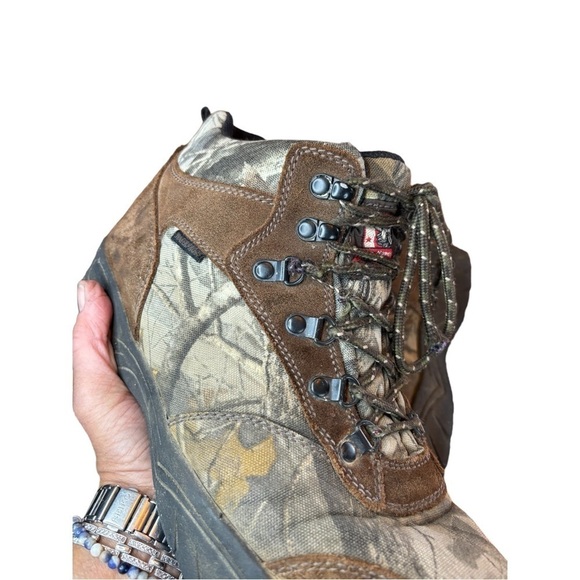Brahma Trophy Waterproof Hiking Boots Size 12 Mossy Oak Camo and Brown Suede - Picture 7 of 12
